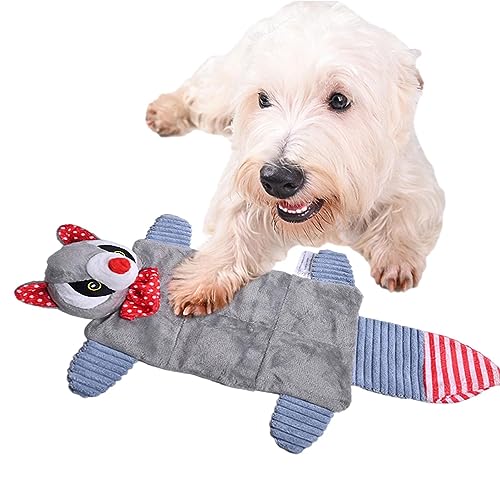 Plüsch-Hundespielzeug ohne Füllung | kleines Plüsch-Kauspielzeug mit Quietschern – Hunde-Kauspielzeug aus Plüsch gegen Langeweile, Hundespielzeug für kleine, mittelgroße und große Hunde von MYJIO