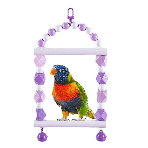 Vogel-Kauschaukel-Spielzeug, Sittichschaukel und Kaubogen für Vögel, lustiger Begleiter für Nymphensittiche, Sittiche, Papageien, Hühner, Hamster, Rennmäuse Vogel-Kauschaukel-Spielzeug, Sittichschaukel und Kaubogen für Vögel, lustiger Begleiter für Nymphensittiche, Sittiche, Papageien, Hühner, Hamster, Rennmäuse von MYJIO