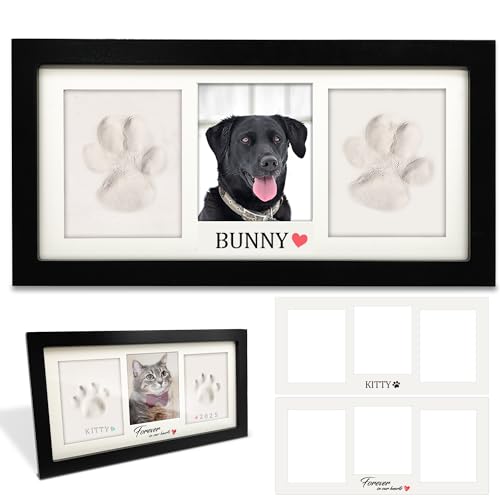 MYPAWLETS Pfotenabdruck-Set für Hund und Katze, Haustier-Pfotenabdruck-Set mit Anpassungswerkzeugen, Pfotenabdruck-Andenken, weicher und unknackbarer Ton, ein Gedenkrahmen für Hunde, 2 Display-Matten, MYPAWLETS Pfotenabdruck-Set für Hund und Katze, Haustier-Pfotenabdruck-Set mit Anpassungswerkzeugen, Pfotenabdruck-Andenken, weicher und unknackbarer Ton, ein Gedenkrahmen für Hunde, 2 Display-Matten, von MYPAWLETS