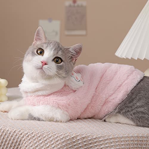 MYVZO Bestickter Hoodie Hundekleidung Katzenpfote Hundekleidung Kawaii Haustier Outfits Baumwolle weich Herbst Winter warm halten von MYVZO