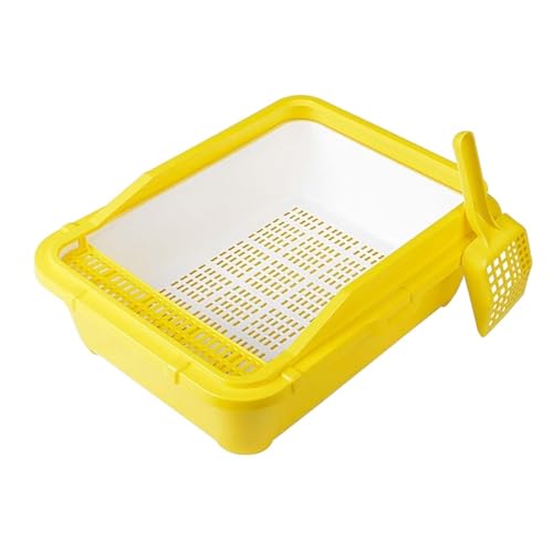 Katzentoilette Katzentoilette mit offener Oberseite, Katzentoilette, spritzwassergeschützt, Katzensandkasten, Kätzchentoilette, Toilette mit hohen Seitenwänden, for alle Arten von Katzenstreu,(Yellow) Katzentoilette Katzentoilette mit offener Oberseite, Katzentoilette, spritzwassergeschützt, Katzensandkasten, Kätzchentoilette, Toilette mit hohen Seitenwänden, for alle Arten von Katzenstreu,(Yellow) von MYXJX