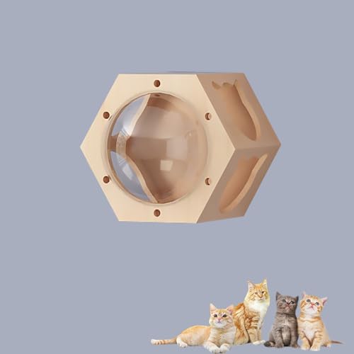Katzenwandmöbel, Katzenklettergerüst aus Massivholz, Wandmontierte Katzenwandmöbel, Katzenregal, Verschiedenes Zubehör for Katzenwandelemente(S3) von MYXJX