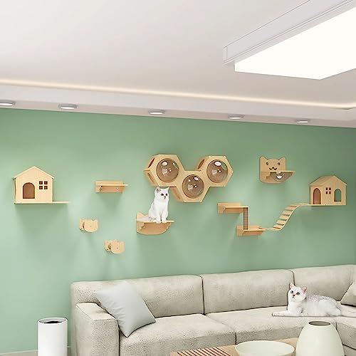 Katzenwandmöbel, Wand-Typ Große Katze Wand Möbel TUT for Wände Nest Krabbeln Rahmen Raum Kapsel(S1) von MYXJX