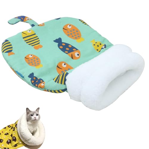 Katzenschlafsack for Hauskatzen, 360°-Wicklung, bequemer Katzensack, Haustierschlafsack, Hund, Katze, warmer Winterschlafsack, selbstwärmende Katzenbetthöhle, flauschiger Katzentunnel, beruhigende Sch Katzenschlafsack for Hauskatzen, 360°-Wicklung, bequemer Katzensack, Haustierschlafsack, Hund, Katze, warmer Winterschlafsack, selbstwärmende Katzenbetthöhle, flauschiger Katzentunnel, beruhigende Sch von MYYMKJYXGS