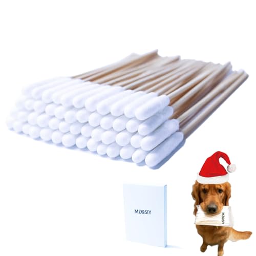 50 Stück Pet Dog Ear Cleaner Bamboo Cotton Buds 15.5cm verbesserter Langer Stock, Wachsentferner, juckende Ohren, Reinigungstupfer zur Reinigung von Tieren, Infektionen(50 Stück) 50 Stück Pet Dog Ear Cleaner Bamboo Cotton Buds 15.5cm verbesserter Langer Stock, Wachsentferner, juckende Ohren, Reinigungstupfer zur Reinigung von Tieren, Infektionen(50 Stück) von MZQSIY