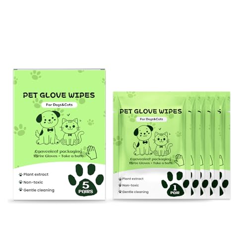 5 Paar Einweg-Pflegehandschuhe, hypoallergen, Design, Reinigung, Badehandschuhe für Hunde und Katzen, Reisen, tragbare Haustier-Reinigungshandschuhe für Reisen 5 Paar Einweg-Pflegehandschuhe, hypoallergen, Design, Reinigung, Badehandschuhe für Hunde und Katzen, Reisen, tragbare Haustier-Reinigungshandschuhe für Reisen von MZRAN