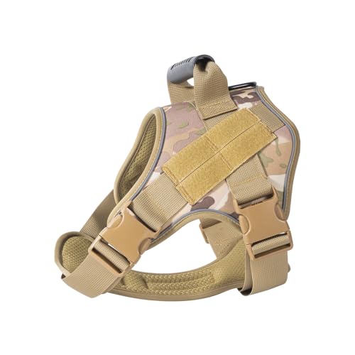 Bequemes Hundegeschirr, taktisches Design, Weste, verstellbarer Riemen, sichere Kontrolle für tägliche Spaziergänge, Wandern, Camping, Hundegeschirr für Outdoor von MZRAN