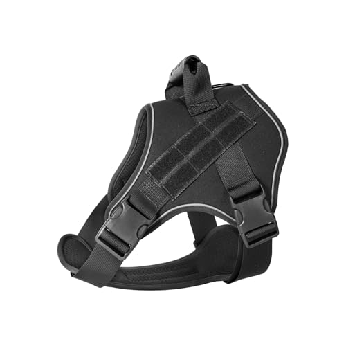 Bequemes Hundegeschirr, taktisches Design, Weste, verstellbarer Riemen, sichere Kontrolle für tägliche Spaziergänge, Wandern, Camping, Hundegeschirr für Outdoor von MZRAN