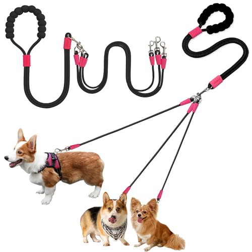 MZSX 3-Wege-Hundeleine, verstellbar, abnehmbar, 360 Grad Drehung, frei drehbar ohne Knoten, mit gepolstertem Griff, für Training und Spaziergänge, für kleine & mittlere Hunde MZSX 3-Wege-Hundeleine, verstellbar, abnehmbar, 360 Grad Drehung, frei drehbar ohne Knoten, mit gepolstertem Griff, für Training und Spaziergänge, für kleine & mittlere Hunde von MZSX