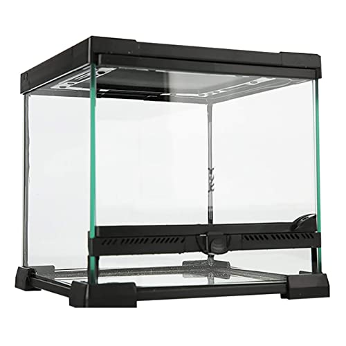 Glas-Terrarium-Set, Insekten-Futterbox für Reptilien und Amphibien, Acryl-Reptilien-Zuchttanks, belüfteter Futterbehälter, Größe: 20 x 20 x 20 cm von MaGiLL