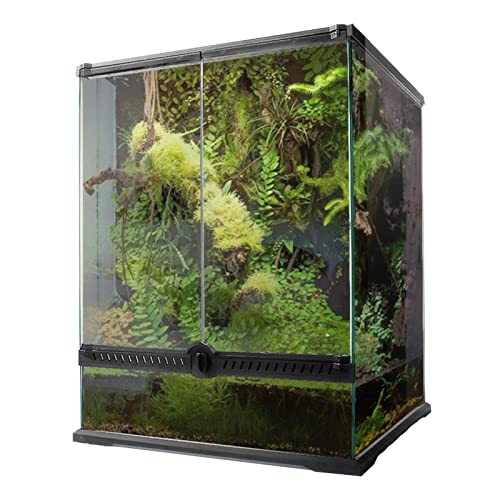 Reptilien-Terrarium, Glas, transparente Futterbox, Zuchtbox für Reptilien und Amphibien, Insekten, Spinne, Schildkröte, Schlange von MaGiLL
