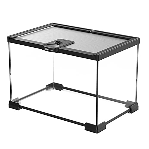 Schildkröten-Lebensraum, Reptilien, Amphibien, Acryl-Terrarium, Aquarium für Sumpfschildkröten, Zuchtbox mit atmungsaktivem Netzdeckel für Belüftung Schildkröten-Lebensraum, Reptilien, Amphibien, Acryl-Terrarium, Aquarium für Sumpfschildkröten, Zuchtbox mit atmungsaktivem Netzdeckel für Belüftung von MaGiLL