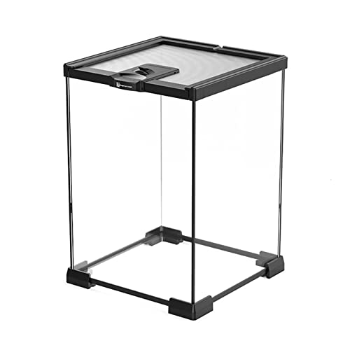 Schildkröten-Lebensraum, Reptilien, Amphibien, Acryl-Terrarium, Aquarium für Sumpfschildkröten, Zuchtbox mit atmungsaktivem Netzdeckel für Belüftung von MaGiLL