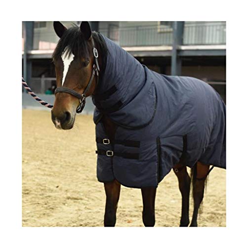 MaJu 600D Pferd Turnout Decke Combo voller Hals wasserdicht kältebeständig gepolstert und warm Equine Ausrüstung(Size:155cm) von MaJu
