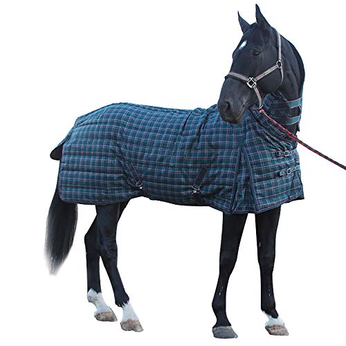 MaJu 600D Winter Dicker Pferdeteppich Mit Wasserdichtem Und Atmungsaktivem Hals 300 G Isolierfüllung(Size:155cm) von MaJu