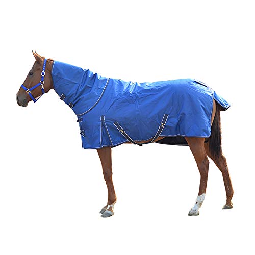 MaJu Pferdezubehör Pferdedecke Reißfestes Gewebe Winddicht Und Atmungsaktiv, Blau(Size:135cm) von MaJu