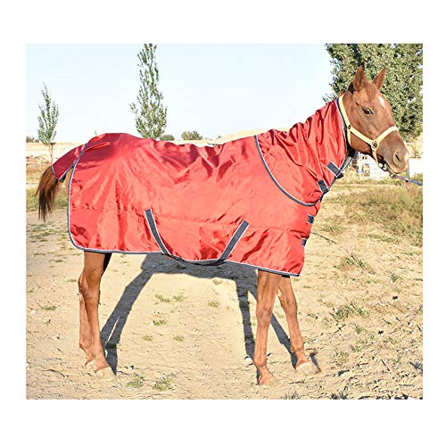 MaJu Stabile Lieferungen Pferdedecke Reißfestes Gewebe Verdickt Wind- Und Regenfest, Rot(Size:115cm) von MaJu