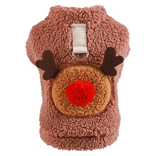 Hunde Kleidung für HaustiereHundemantel Haustier-Weihnachtslamm-Fleece-KleidungHoliday Puppy Costume Lamm-Fleece-Kleidung Haustierkleidung Wasserdicht Hunde (Pink, L) von MaNMaNing