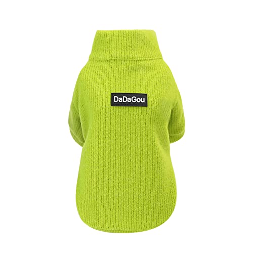 Hundebekleidung für Haustiere Haustier-Reißverschluss Slim Fit Herbst und Winter Pullover Haustierkleidung Haustierkleidung Niedliches Haustierzubehör Winter Warme Hundejacke (Green, S) von MaNMaNing