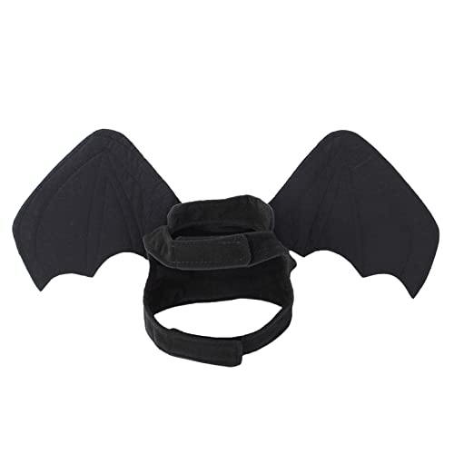 Hundebekleidung für Haustiere Katzen Welpen Hunde Kostüm Cosplay Kleidung Kostüm Schwarz Fledermaus Flügel Halloween Party Für Haustier Dekoration Kleidung Winddicht Hundemantel (Black, M) von MaNMaNing