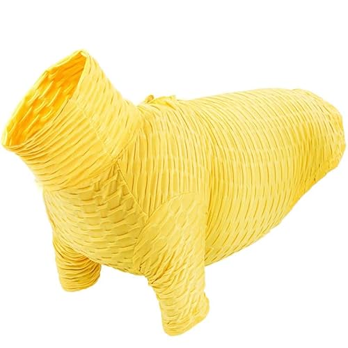 Hundemantel für Hunde Warme, atmungsaktive Unterhemd für Hunde, Herbst- und Winter-Rollkragenweste für Hunde, Bequeme, elastische, dünne Kleidung Winddicht Hundemantel (Yellow, M) von MaNMaNing