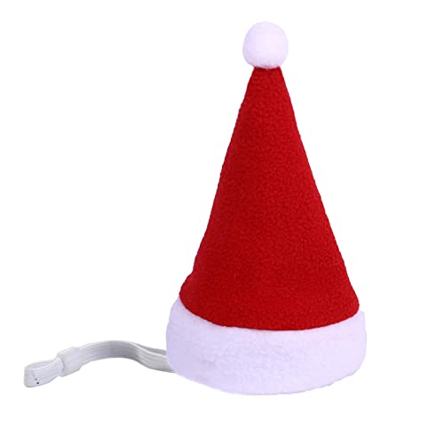 Hundemütze Haustier Weihnachtsmütze Party Dressing Supplies Hut Weihnachtsmütze Schmuck für Hunde Katzen Weihnachten rote Haarschmuck Hundejacke (D, One Size) von MaNMaNing