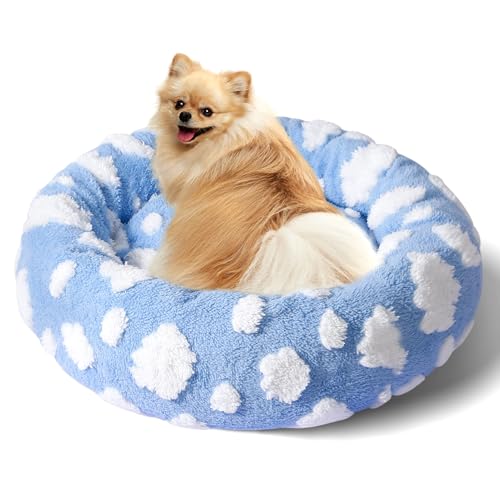Maansfy Beruhigendes Hundebett für kleine und mittelgroße Hunde, Donut-Katzenbett, wärmendes Hundebett, rundes Katzenbett für Innenkatzen, weiches Hunde- und Katzenkissen, waschbar und rutschfest, 58 Maansfy Beruhigendes Hundebett für kleine und mittelgroße Hunde, Donut-Katzenbett, wärmendes Hundebett, rundes Katzenbett für Innenkatzen, weiches Hunde- und Katzenkissen, waschbar und rutschfest, 58 von Maansfy