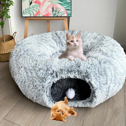 Mabaytir Katzenbett-Tunnel, Rohrspielzeug für Indoor-Katzen, groß, Katzenröhren und Tunnel, zusammenklappbarer Katzentunnel für Meerschweinchen, Kaninchen, Frettchen, Kätzchen, Welpen, Chinchillas Mabaytir Katzenbett-Tunnel, Rohrspielzeug für Indoor-Katzen, groß, Katzenröhren und Tunnel, zusammenklappbarer Katzentunnel für Meerschweinchen, Kaninchen, Frettchen, Kätzchen, Welpen, Chinchillas von Mabaytir