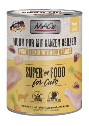 MACs Cat Huhn mit ganzen Geflügelherzen | 6x800g von MAC's