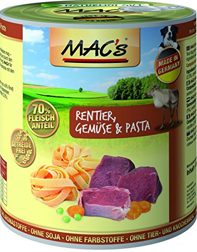 MAC's Dog mit Rentier & Gemüse ( getreidefrei ) 6 x 800 g von MAC's