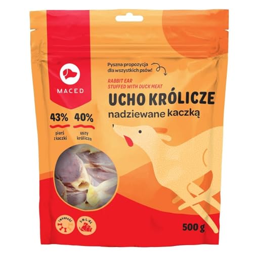 Maced Hundesnack Ente Kaninchen 500g von Maced