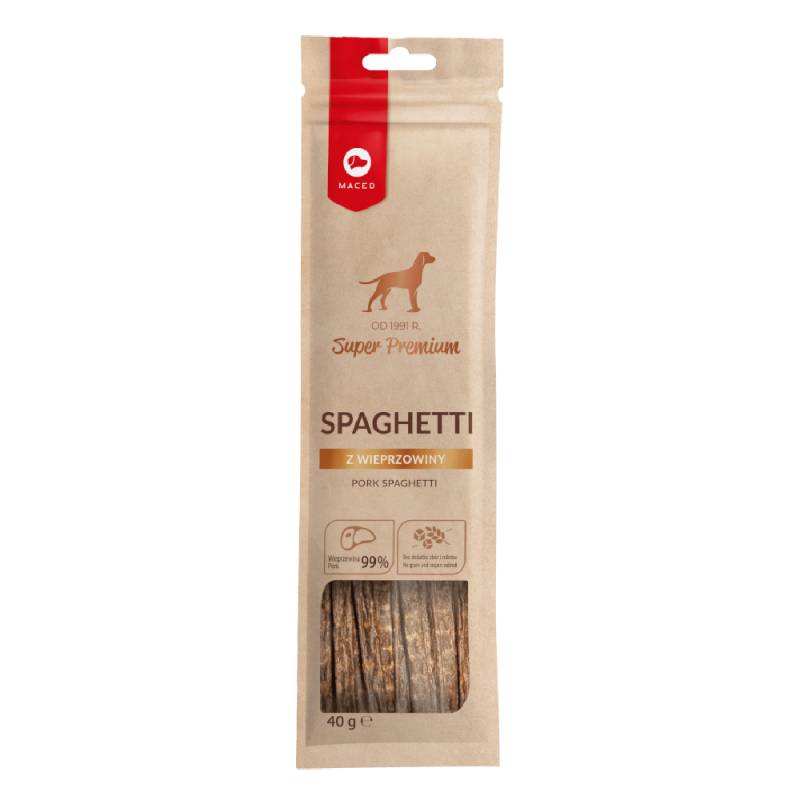 Maced Super Premium Schweinefleisch-Spaghetti - Sparpaket: 3 x 40 g von Maced