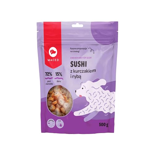 Maced Sushi Huhn mit Fisch 500g für kleine und große Hunde Ras von Maced