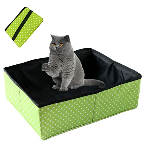 Macelitu Faltbare Katzentoilette Tragbare Katzentoilette für Reisen, Reise Katzenklo Dauerhaft, Wasserdicht, Geeignet für Kitten Drinnen, Draußen, Camping, Grün, 40 * 30 cm Macelitu Faltbare Katzentoilette Tragbare Katzentoilette für Reisen, Reise Katzenklo Dauerhaft, Wasserdicht, Geeignet für Kitten Drinnen, Draußen, Camping, Grün, 40 * 30 cm von Macelitu