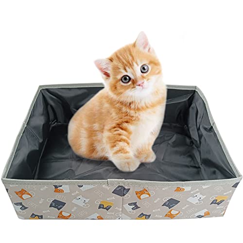 Reise Katzenklo Faltbar Katzentoilette Tragbare Katzenklo XL für Katzen, Wasserdicht, Langlebig, Leicht zu Reinigen für Reisen, Auto, Drinnen, Draußen, Camping im Freien, 47 * 36 * 13cm (Kätzchen) Reise Katzenklo Faltbar Katzentoilette Tragbare Katzenklo XL für Katzen, Wasserdicht, Langlebig, Leicht zu Reinigen für Reisen, Auto, Drinnen, Draußen, Camping im Freien, 47 * 36 * 13cm (Kätzchen) von Macelitu