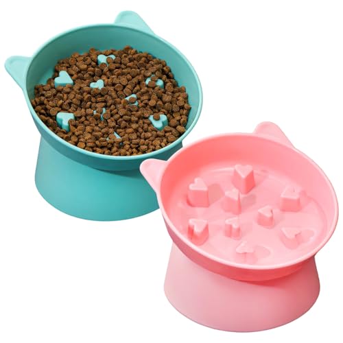Machify Erhöhte Futternäpfe für Katzen und Hunde, auslaufsicheres Design, grün, reduziert Erstickungs- und Verdauungsprobleme, 2 Stück Machify Erhöhte Futternäpfe für Katzen und Hunde, auslaufsicheres Design, grün, reduziert Erstickungs- und Verdauungsprobleme, 2 Stück von Machify