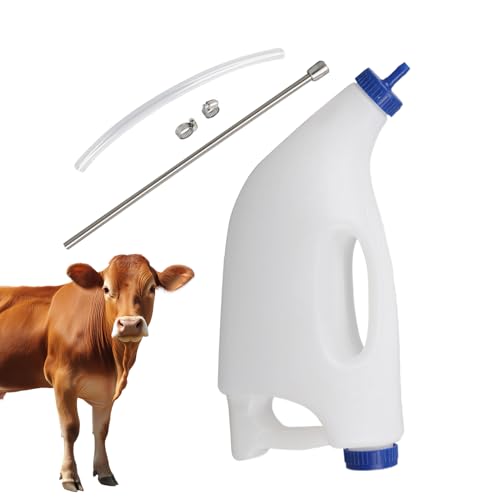 Calf Tube Feeder, Bauernhoftierfütterungswerkzeug, 4L Kalbmilchflasche Bauernhoftier-Futterspender Medizinischer Milchtröcher mit flexiblem Schlauch für Ziegen, Lämmer, Welpen, Schafe Calf Tube Feeder, Bauernhoftierfütterungswerkzeug, 4L Kalbmilchflasche Bauernhoftier-Futterspender Medizinischer Milchtröcher mit flexiblem Schlauch für Ziegen, Lämmer, Welpen, Schafe von Maciun