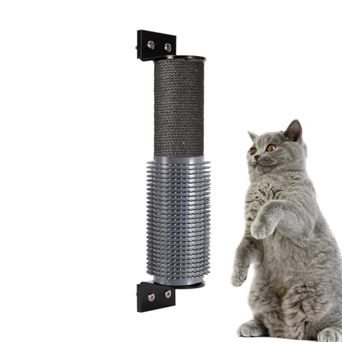 Ersatzstange für Katzenkratzbaum, Katzenturm, Ersatzpfosten mit Fellpflegebürste, wiederverwendbares Haustierzubehör für drinnen und draußen, Klettern, Spielen von Maciun