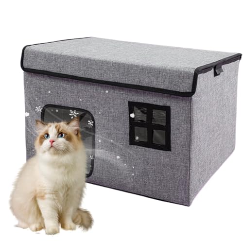 Katzenhaus für den Außenbereich, komfortabel, isoliert, reißfest, abnehmbar, waschbar, Schatten für Zuhause, Kätzchen, Hunde, drinnen und draußen Katzenhaus für den Außenbereich, komfortabel, isoliert, reißfest, abnehmbar, waschbar, Schatten für Zuhause, Kätzchen, Hunde, drinnen und draußen von Maciun