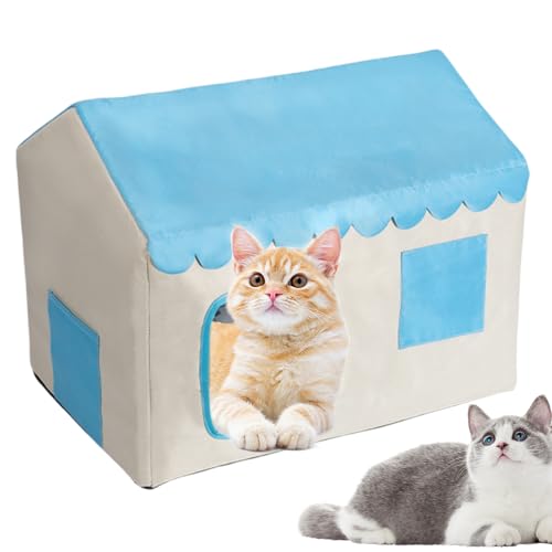 Klimagerät Katzenhaus - Belüftetes Kätzchen Eisschutz Nest - Klimaanlage Katzenhaus für Balkon Wohnzimmer Indoor Outdoor Garage von Maciun
