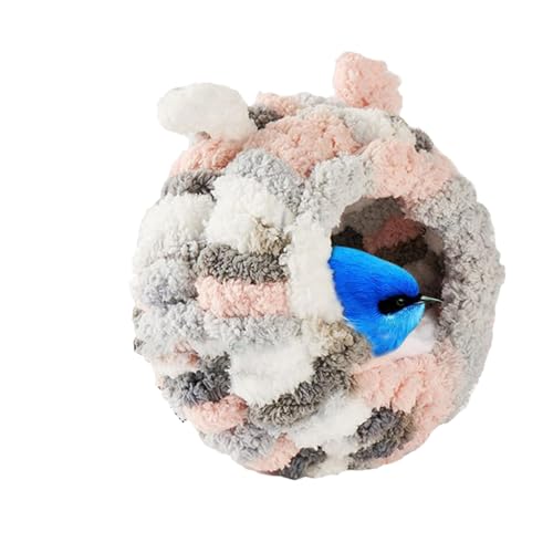 Eichhörnchen-Plüschbett, warmes Baumwoll-Winter-Schlafhaus, rund, Igelkäfignest, gemütliches Winterschlafhaus für Chinchilla, Hamster, Igel Eichhörnchen-Plüschbett, warmes Baumwoll-Winter-Schlafhaus, rund, Igelkäfignest, gemütliches Winterschlafhaus für Chinchilla, Hamster, Igel von Maciun
