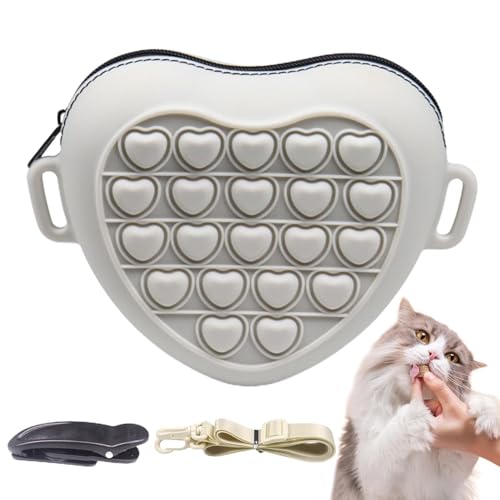 Maciun Hundeleckerlibeutel, Silikon-Katzentrainingstaschen, Leckerli-Tasche aus Silikon für kleine mittelgroße Haustiere Katzen Hunde Maciun Hundeleckerlibeutel, Silikon-Katzentrainingstaschen, Leckerli-Tasche aus Silikon für kleine mittelgroße Haustiere Katzen Hunde von Maciun