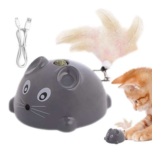 Maciun Interaktives Katzenspielzeug Mäuse | Wiederaufladbares, bewegliches automatisches Katzenspielzeug Mäuse mit Katzengras und Glocke, automatisches Drehen, automatisches Quietschen Maciun Interaktives Katzenspielzeug Mäuse | Wiederaufladbares, bewegliches automatisches Katzenspielzeug Mäuse mit Katzengras und Glocke, automatisches Drehen, automatisches Quietschen von Maciun