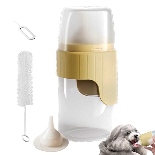 Maciun Kätzchen-Flasche, Haustier-Futterflasche,150 ml Squeeze-Flüssigkeitsflasche -Sauger | Squeeze Liquid Bottle -Sauger, austauschbarer Silikon-Sauger, Stillflasche für Kleintiere von Maciun