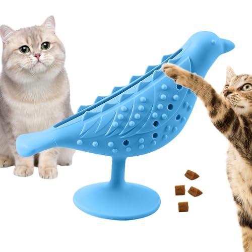 Maciun Kätzchen Kauspielzeug, Vogelform Katze Zahnbürste Katzenminze Spielzeug, Katze Beißspielzeug Gesicht Kratzer, Saugnapf Futterspender für Stressabbau Maciun Kätzchen Kauspielzeug, Vogelform Katze Zahnbürste Katzenminze Spielzeug, Katze Beißspielzeug Gesicht Kratzer, Saugnapf Futterspender für Stressabbau von Maciun
