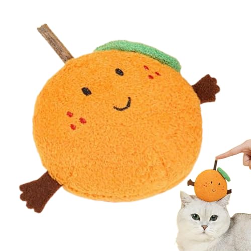 Maciun Katzenkauspielzeug zum Zahnen – mit Rattanstab, Katzenspielzeug für Indoor-Katzen, weicher Plüsch, mittelgroße Katze, orangefarbene Form, Puppe zum Zähneknirschen, Beißen, lindert Langeweile Maciun Katzenkauspielzeug zum Zahnen – mit Rattanstab, Katzenspielzeug für Indoor-Katzen, weicher Plüsch, mittelgroße Katze, orangefarbene Form, Puppe zum Zähneknirschen, Beißen, lindert Langeweile von Maciun