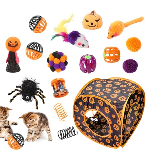 Maciun Katzenspielzeug Set - Katzenminze Spielzeug Set mit Tunnelbett | Versteckspiel Tunnel, Interaktives Kätzchenspielzeug für kleine Haustiere Nickerchen und Spielzeit Maciun Katzenspielzeug Set - Katzenminze Spielzeug Set mit Tunnelbett | Versteckspiel Tunnel, Interaktives Kätzchenspielzeug für kleine Haustiere Nickerchen und Spielzeit von Maciun