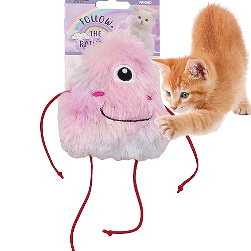 Maciun Plüsch-Katzenspielzeug, Cartoon süßes Katzenspielzeug, interaktiv für Hauskatzen, Kätzchen-Beißspielzeug für Interaktion und Langeweile, Kätzchenzubehör von Maciun