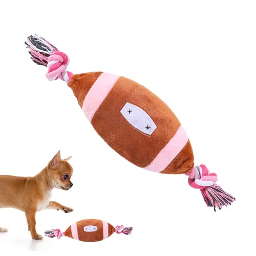 Maciun Quietschendes Hundespielzeug | Beißspielzeug aus Plüsch für Katzen, Rugby mit Quietscher, Kauspielzeug für Hunde, aus Plüsch, mit natürlichem Quietscher, für Welpen, Spielzeug zum Schleifen der Maciun Quietschendes Hundespielzeug | Beißspielzeug aus Plüsch für Katzen, Rugby mit Quietscher, Kauspielzeug für Hunde, aus Plüsch, mit natürlichem Quietscher, für Welpen, Spielzeug zum Schleifen der von Maciun