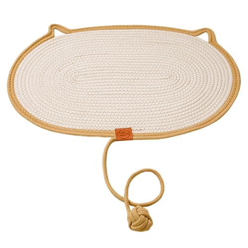 Maciun Summer Woven Cat Scratcher, Woven Summer Cat Mat Cooling Scratcher, Furniture Protection Puppy Dog Kitty Scratching Mat with Ball for Bedroom, Courtyard Maciun Summer Woven Cat Scratcher, Woven Summer Cat Mat Cooling Scratcher, Furniture Protection Puppy Dog Kitty Scratching Mat with Ball for Bedroom, Courtyard von Maciun